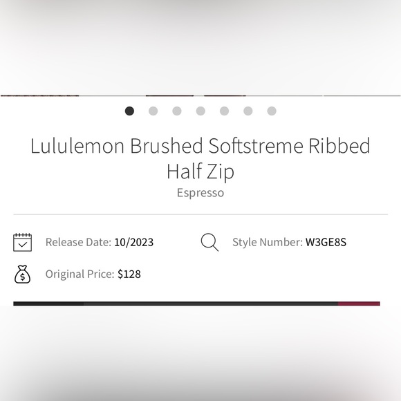 Brushed Softstreme Ribbed Half Zip. Espresso. New With Tags. RARE!!  Size 8 - Picture 10 of 10